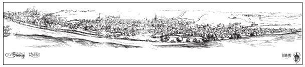 Gesamtansicht von Stollberg vom Hofzeichner Dillich 1624
