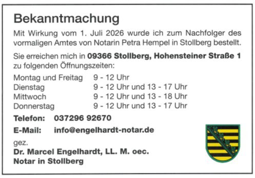Öffnungszeiten Notariat Engelhardt